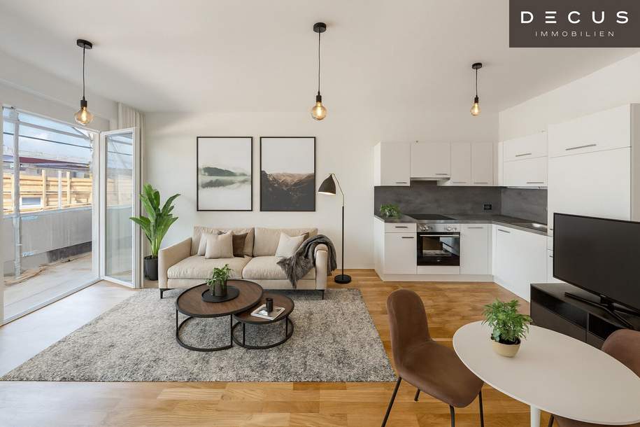 | AB DEZEMBER | 1-ZIMMER | TERRASSE | AN DER ALTEN DONAU | DONAUSTADTBRÜCKE | SÜDOSTSEITIG, Wohnung-miete, 745,00,€, 1220 Wien 22., Donaustadt