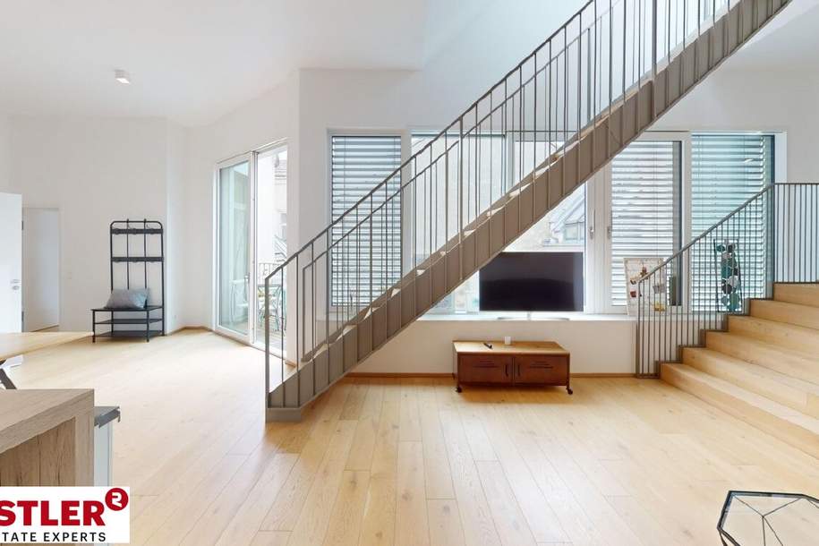 Exklusives Dachgeschossjuwel mit großzügigen Freiflächen in unmittelbarer Nähe zum Spittelberg, Wohnung-miete, 3.011,48,€, 1070 Wien 7., Neubau