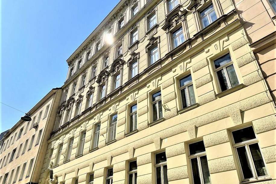 VIKTORGASSE, U1-NÄHE, gepflegte 60 m2 Altbau, 2 Zimmer, Küche, Duschbad, Parketten, Hofruhelage, Wohnung-miete, 949,35,€, 1040 Wien 4., Wieden