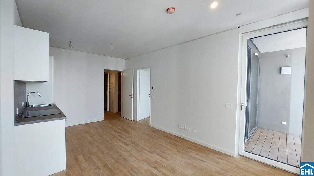 2-Zi.-Erstbezug mit Loggia & Rooftop Pool | TOWER HOMES im V22