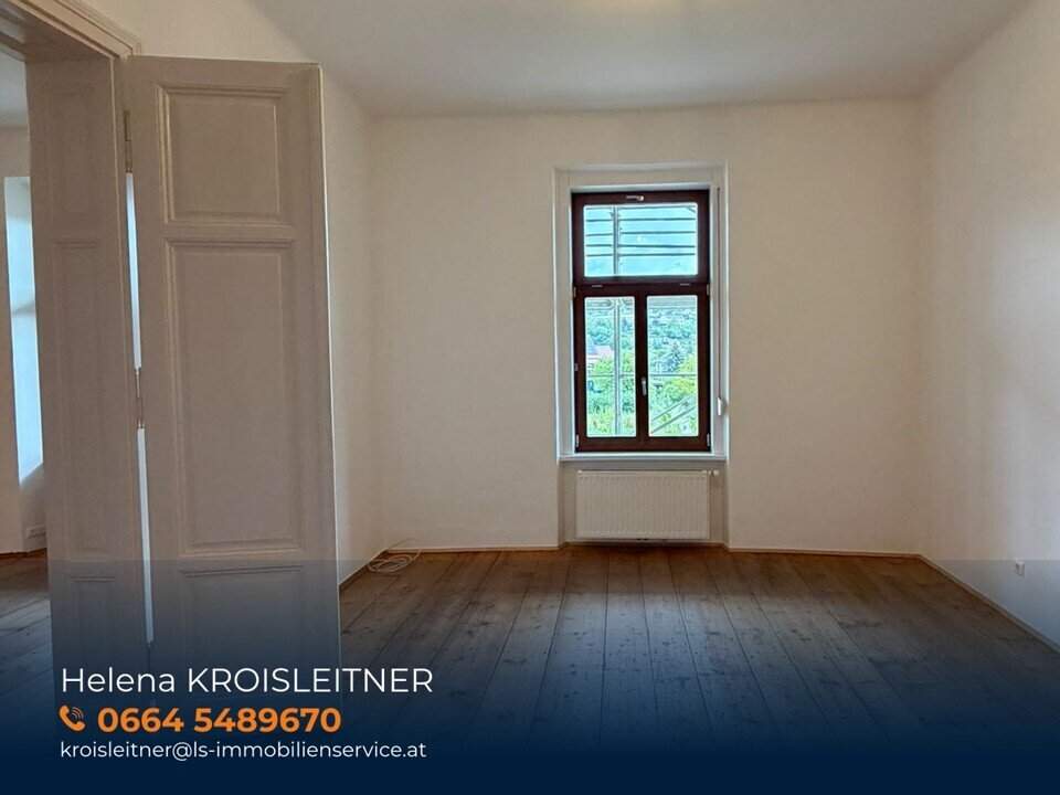 Sanierte Altbauwohnung in Pöllau! 81,5 m² im Hochparterre mit hohen Räumen, alten Holzböden und Flügeltüren