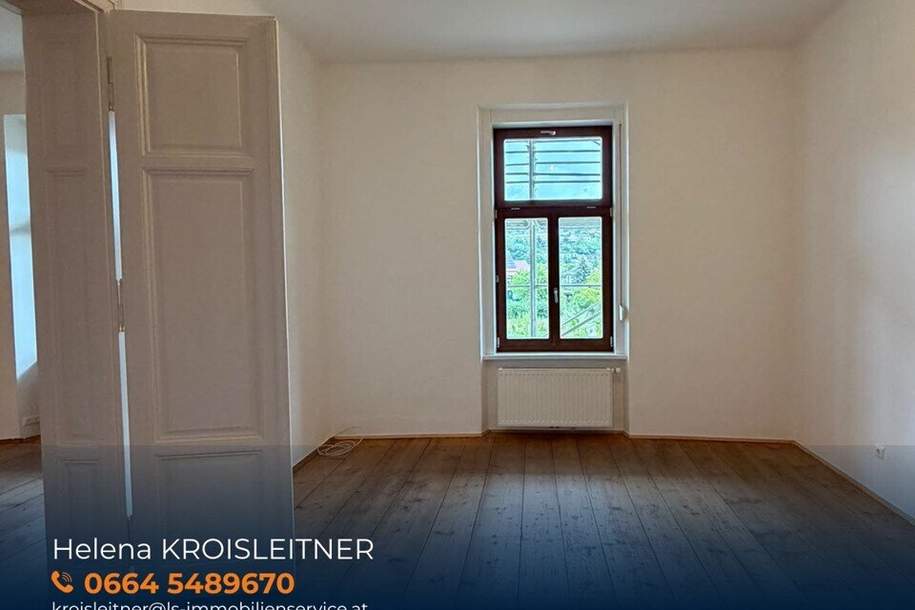 Sanierte Altbauwohnung in Pöllau! 81,5 m² im Hochparterre mit hohen Räumen, alten Holzböden und Flügeltüren, Wohnung-miete, 815,00,€, 8225 Hartberg-Fürstenfeld
