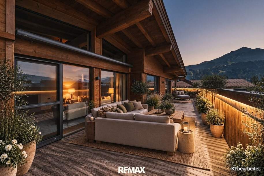 ALPINE ELEGANCE – Exklusives Panorama-Penthouse mit 135 m² Sonnenterrasse, Wohnung-kauf, 2.295.000,€, 6380 Kitzbühel