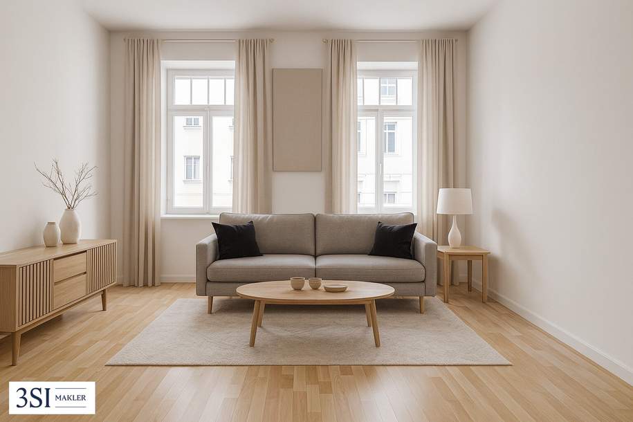 Lichtdurchflutete 2-Zimmer-Altbauwohnung - mit Blick in den begrünten Innenhof - im Herzen des 12. Bezirks, Wohnung-kauf, 203.000,€, 1120 Wien 12., Meidling