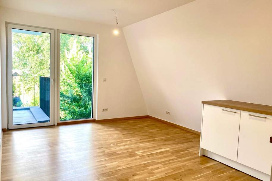 PERFEKTE 2-ZIMMER-WOHNUNG MIT GARAGE, BALKON UND KLIMAANLAGE NÄHE ALTE DONAU, Wohnung-miete, 960,00,€, 1220 Wien 22., Donaustadt
