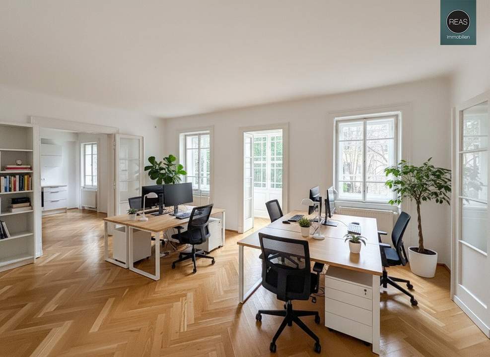 Büro mit Gartenblick und Erker in Bestlage neben dem Schubert-Museum! Gartennutzung inklusive!