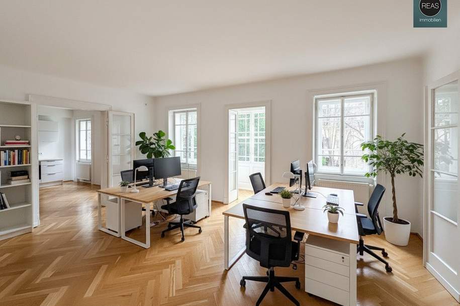 Büro mit Gartenblick und Erker in Bestlage neben dem Schubert-Museum! Gartennutzung inklusive!, Gewerbeobjekt-miete, 1.655,65,€, 1090 Wien 9., Alsergrund