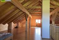 Skandinavisches Blockhaus mit Galerie, Kamin und großem Grundstück mit Fernblick