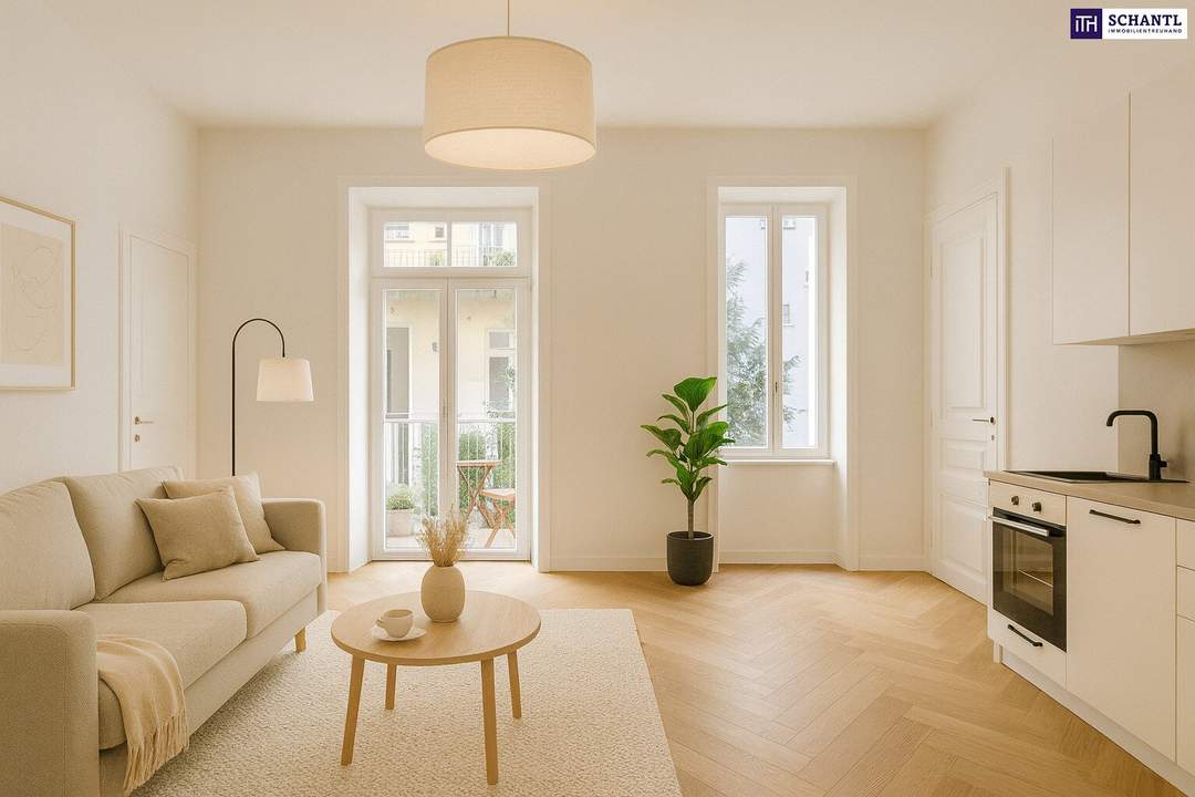 ++ TOP LAGE in unmittelbarer Nähe zum Augarten ++ hochwertig saniertes Altbaujuwel mit großzügigem Balkon + absolut ruhige Innenhoflage