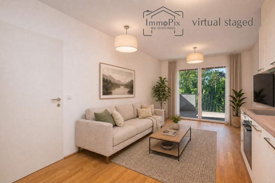 Moderne 2-Zimmer-Wohnung mit überdachtem Balkon und Grünblick, Wohnung-kauf, 269.000,€, 1230 Wien 23., Liesing