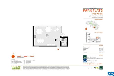 Nachhaltige Investition in eine aufstrebende Umgebung: Die PARK FLATS, Gewerbeobjekt-kauf, 181.000,€, 1030 Wien 3., Landstraße