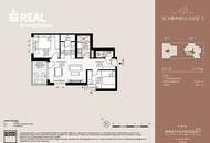 Erstbezug - Hofseitige 3-Zimmer-Balkonwohnung