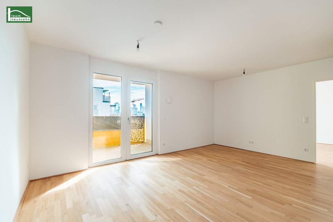 Hochwertig ausgestattet. Mit Freiflächen. Tolle Neubau Erstbezugswohnungen neben der U1 Kagran und der Alten Donau. Garagenplatz noch optional erwerbbar!