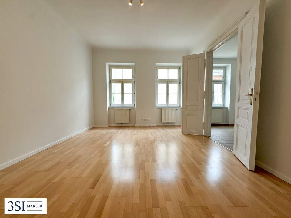 Teilsanierte 2-Zimmer-Altbauwohnung im Herzen des 7. Bezirks – in Top-Lage direkt bei der Burggasse