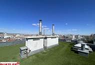 Traumhafte Maisonettewohnung mit Dachterrasse und Kamin - Blick auf den Stephansdom