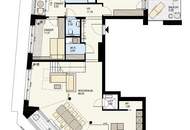 LUXUS PENTHOUSE MIT DACHTERRASSE UND POOL - BLICK AUF DONAUKANAL