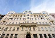 Komplett hofseitg ausgerichtete Stilaltbauwohnung im Jugendstiljuwel Schottenfelder Hof | Blick in den grünen Innenhof | Ideal auch zur WG-Nutzung