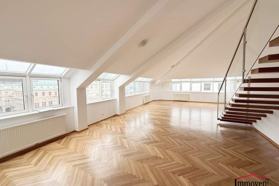 ERSTBEZUG - GENERALSANIERT und INNENSTADTLAGE - Große 3-Zimmerwohnung mit Dachterrasse bei der Wiener Oper! (Mietbeginn 01.07.2026), Wohnung-miete, 4.200,01,€, 1010 Wien 1., Innere Stadt