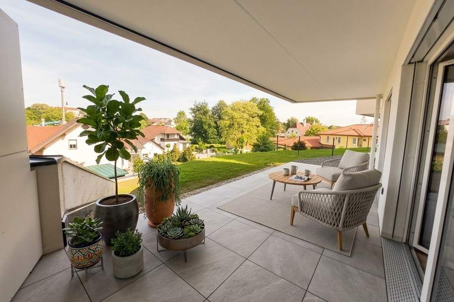 Neubau 2,5-Zimmer-Garten-Mietwohnung in guter Ennser Lage, Wohnung-miete, 1.066,99,€, 4470 Linz-Land