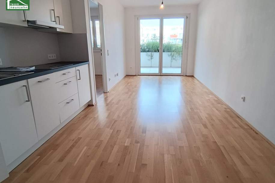 MITTEN IN DER STADT Ruhe auf der begrünten Terrasse genießen - 2 Zimmer Neubauwohnung. - WOHNTRAUM, Wohnung-miete, 825,41,€, 3100 Sankt Pölten(Stadt)