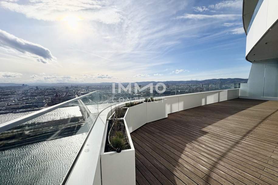 Traum-Apartment mit Rundumblick und 86 qm Balkon . Gym, Sauna, Pool, Bar, Restaurant &amp; Lounges, Wohnung-kauf, 424.710,€, 1220 Wien 22., Donaustadt