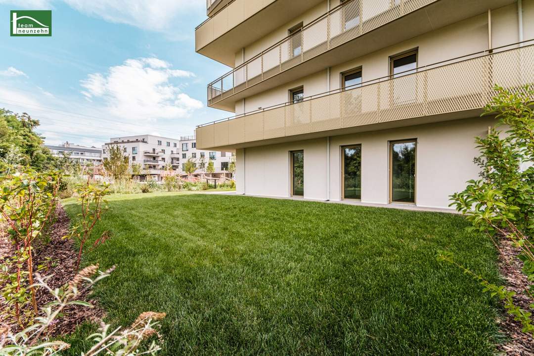 Gratulation - hier ist Sie, Ihre geräumige Gartenwohnung mit hervorragender Ausstattung im provisionsfreien Erstbezug