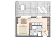 Stilvolle 1-Zimmer Wohnung mit großzügiger Terrasse