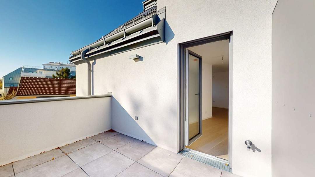 Sonnige 3-Zimmer-Terrassenwohnung in grüner Oase nahe der Donau! ERSTBEZUG!