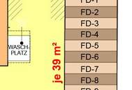 Großflächige, überdachte Stellplätze mit je 39 m². Ideal für Wohnmobile, Boote, Anhänger, ...