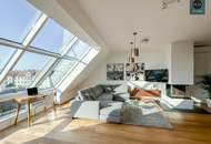 Klimatisierte Dachgeschoss Maisonette mit 2 Terrassen und Kamin nahe Uno City!