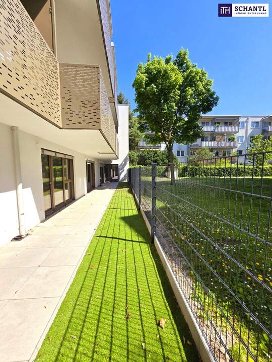 Viel Grün, Sonne und Ruhe - Ihr perfekter Investmentplatz! Hofseitiger Terrassen-Traum! Perfekte 2-Zimmer Wohnung + Blick ins Grüne + Komplette Ruhelage + Energieeffizienz + Perfekte Anbindung und Nahversorgung! Jetzt zugfreifen!