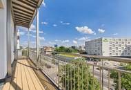 Exklusive 3-Zimmer-Wohnung mit Balkon &amp; Blick auf das Wiener Riesenrad – Direkt an der U2 Messe-Prater optional Garagenplatz