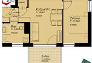 Moderne 2-Zimmer-Wohnung mit Balkon nahe U1 - ideal für Paare oder Singles