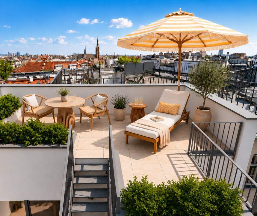 Wohnen über den Dächern Wiens – Exklusives Penthouse mit traumhafter Aussicht &amp; Dachterrasse, nächst Stadtpark, Wien Mitte und Rochusmarkt