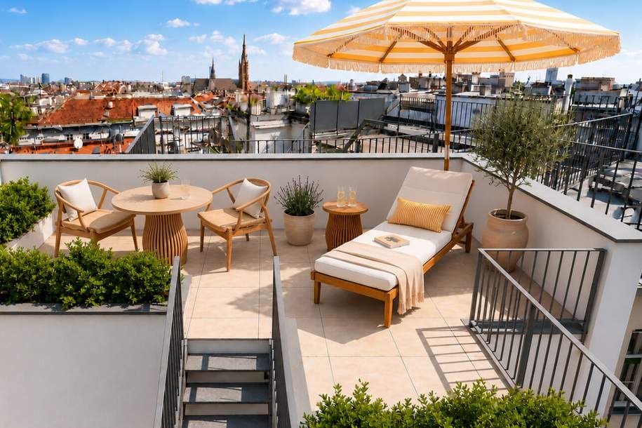 Wohnen über den Dächern Wiens – Exklusives Penthouse mit traumhafter Aussicht & Dachterrasse, nächst Stadtpark, Wien Mitte und Rochusmarkt, Wohnung-kauf, 985.500,€, 1030 Wien 3., Landstraße