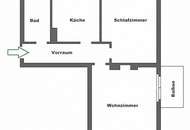 komplettsanierte 2-Zimmer Wohnung mit Balkon und neuem Badezimmer