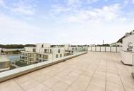 Meisterstück moderner Architektur: Penthouse mit 230m2 Terrasse & Wasserblick