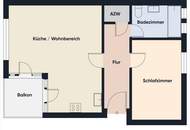 Top-Lage für Grenzgänger - 2-Zimmer-Wohnung im Dachgeschoss in Feldkirch/Nofels