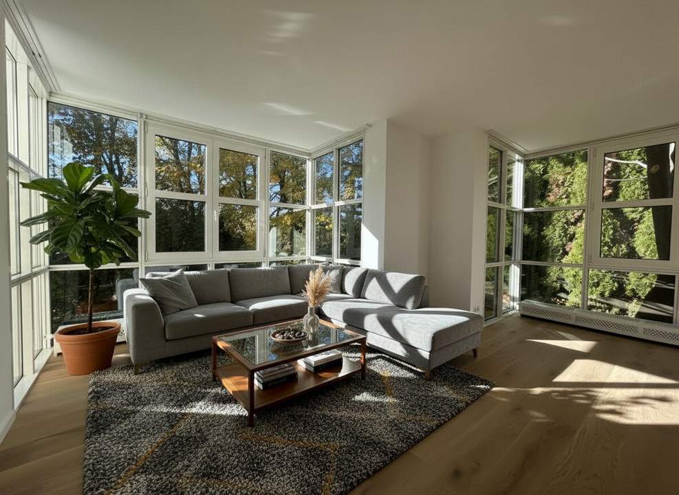 1190! Traumimmobilie mit Hauscharakter! 5-Zimmer GARTENWOHNUNG mit TERRASSE + Tiefgaragenplatz! ERSTBEZUG NACH SANIERUNG!