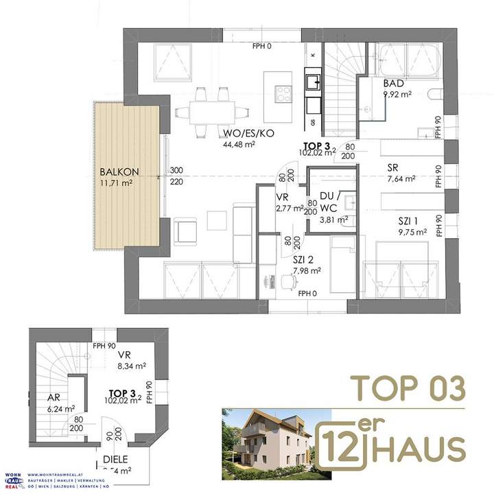 PENTHOUSE-FEELING: 4 Zimmer Mansardenwohnung - ERSTBEZUG