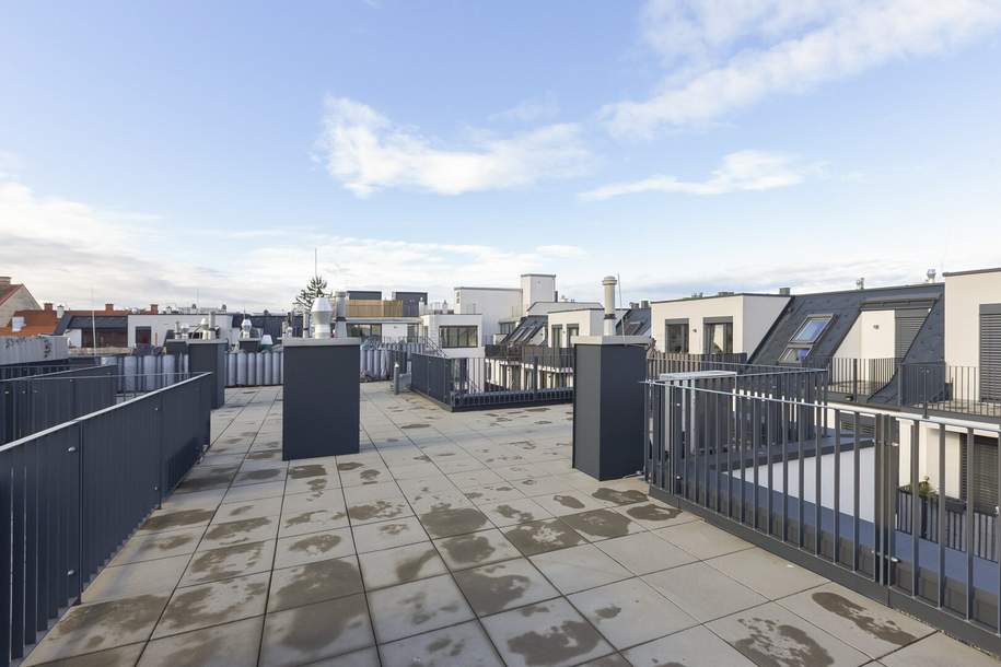 Kinskygasse - exklusive 3 Zimmer DG-Wohnung mit ca. 114,00m2 Terrassenflächen und Garage, Wohnung-miete, 1.590,00,€, 1230 Wien 23., Liesing