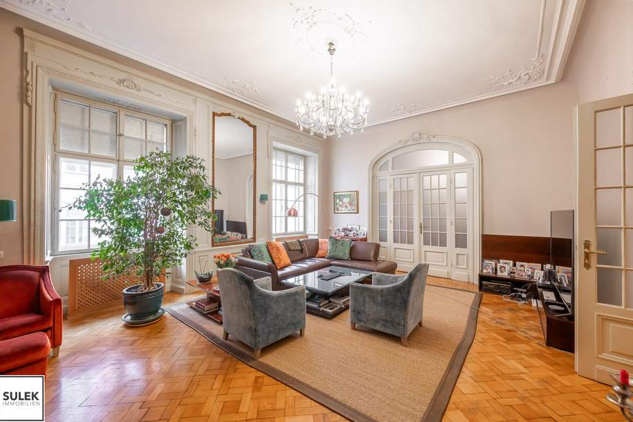 Großzügige Altbauwohnung mit Wintergarten in Top-Lage nahe Belvederegarten und Innenstadt, Wohnung-miete, 3.603,48,€, 1030 Wien 3., Landstraße