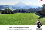Seltene Gelegenheit in Hof bei Salzburg – Exklusives Baugrundstück mit Bergpanorama und möglichem Fuschlseeblick.