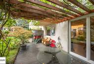 Architektenwohnung in Gersthof – 3 Zimmer im 1. Stock mit eigenem Garten, Terrasse und Loggia, Lift, offener Kamin, hochwertigster Ausstattung