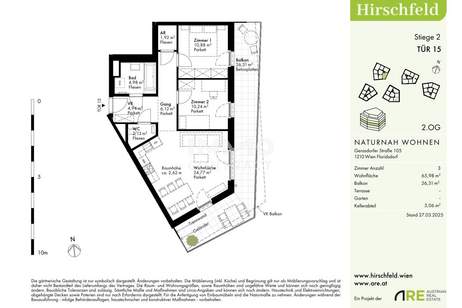 Hirschfeld - Geradorfer Straße: 3 Zimmer Wohnung Erstbezug und provisionsfrei MEGA PREIS, Wohnung-kauf, 270.000,€, 1210 Wien 21., Floridsdorf