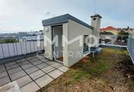 Aussichtsplattform mit Blick über Wien: Dachterrassen-Maisonette: Singrienergasse 13 - Top 13