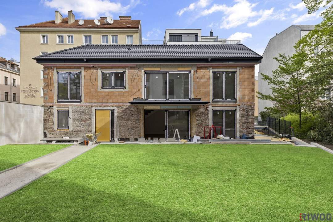 NEUES EINFAMILIENHAUS + 140m² SÜD-GARTEN | 5 MIN vom BHF MEIDLING (U6/S-Bahn) | LUFTWÄRMEPUMPE | RUHELAGE | NUTZUNGSRECHT 250m² Grünfläche