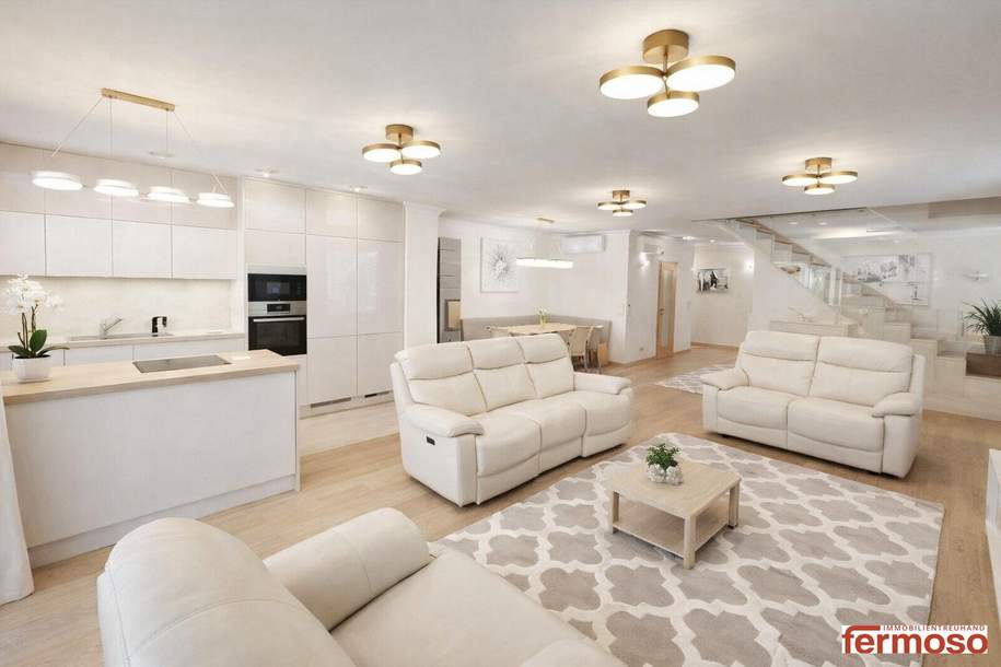 Exklusives zweigeschossiges Dachgeschoss-Penthouse mit Panoramaverglasung und großzügigen Terrassen in 1190 Wien – Döbling, Wohnung-kauf, 2.950.000,€, 1190 Wien 19., Döbling