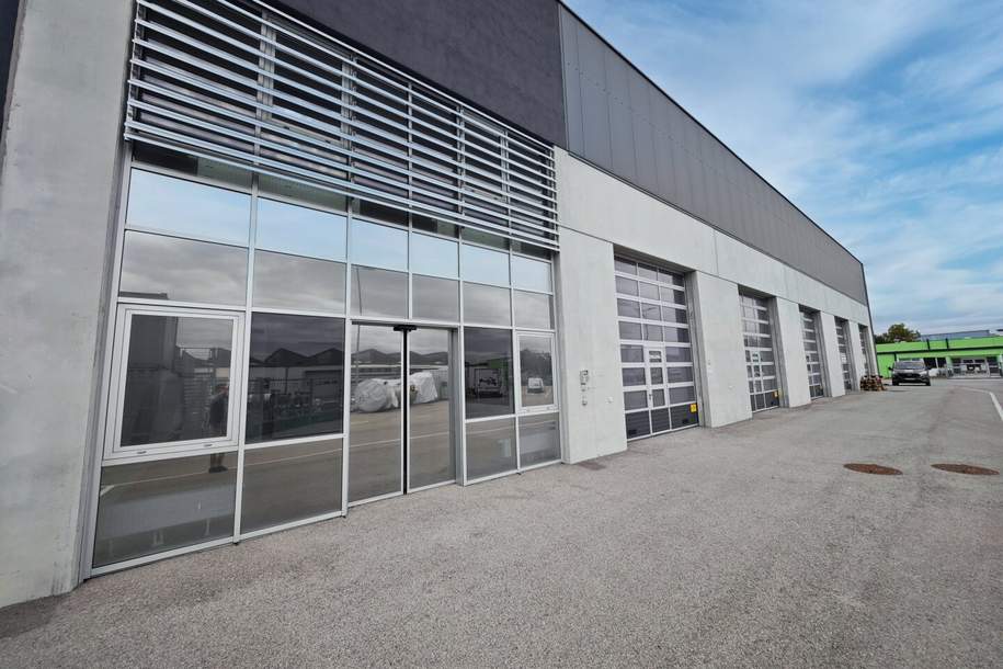 Produktionshalle mit ca. 800m² inkl. modernem Büro || Parkplätze || 3 Sektionaltore, Gewerbeobjekt-miete, 13.233,00,€, 2100 Korneuburg