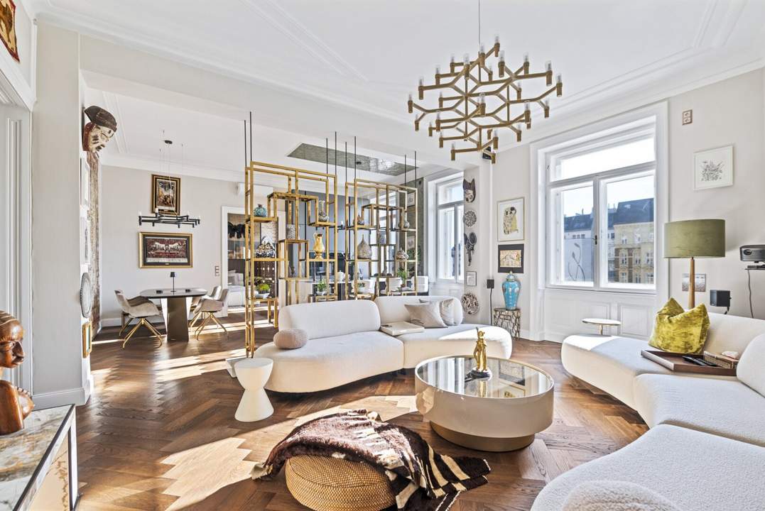 The essence of Vienna - Exklusives Altbaujuwel am Naschmarkt – 167 m² zeitlose Eleganz, Blick auf Wiens neuen Naschpark